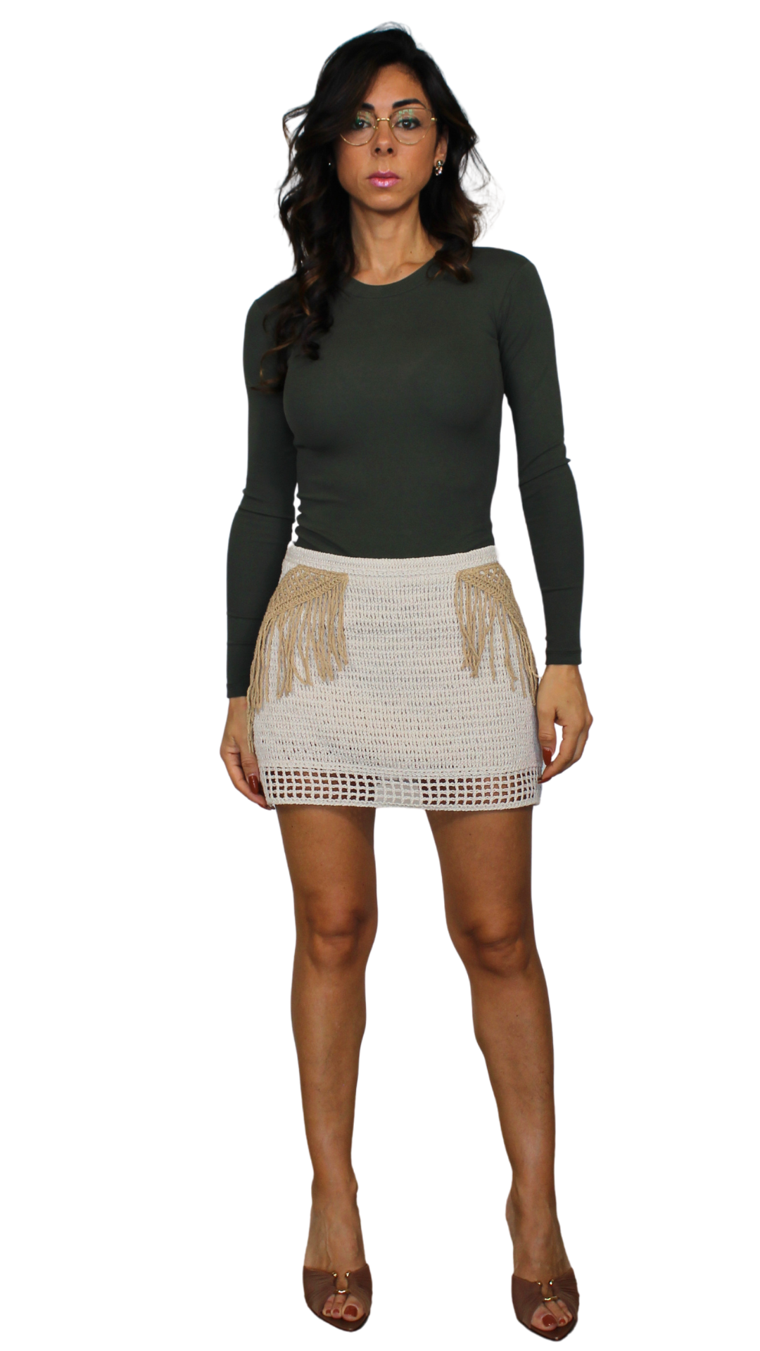 Minigonna Crochet Boho-Chic