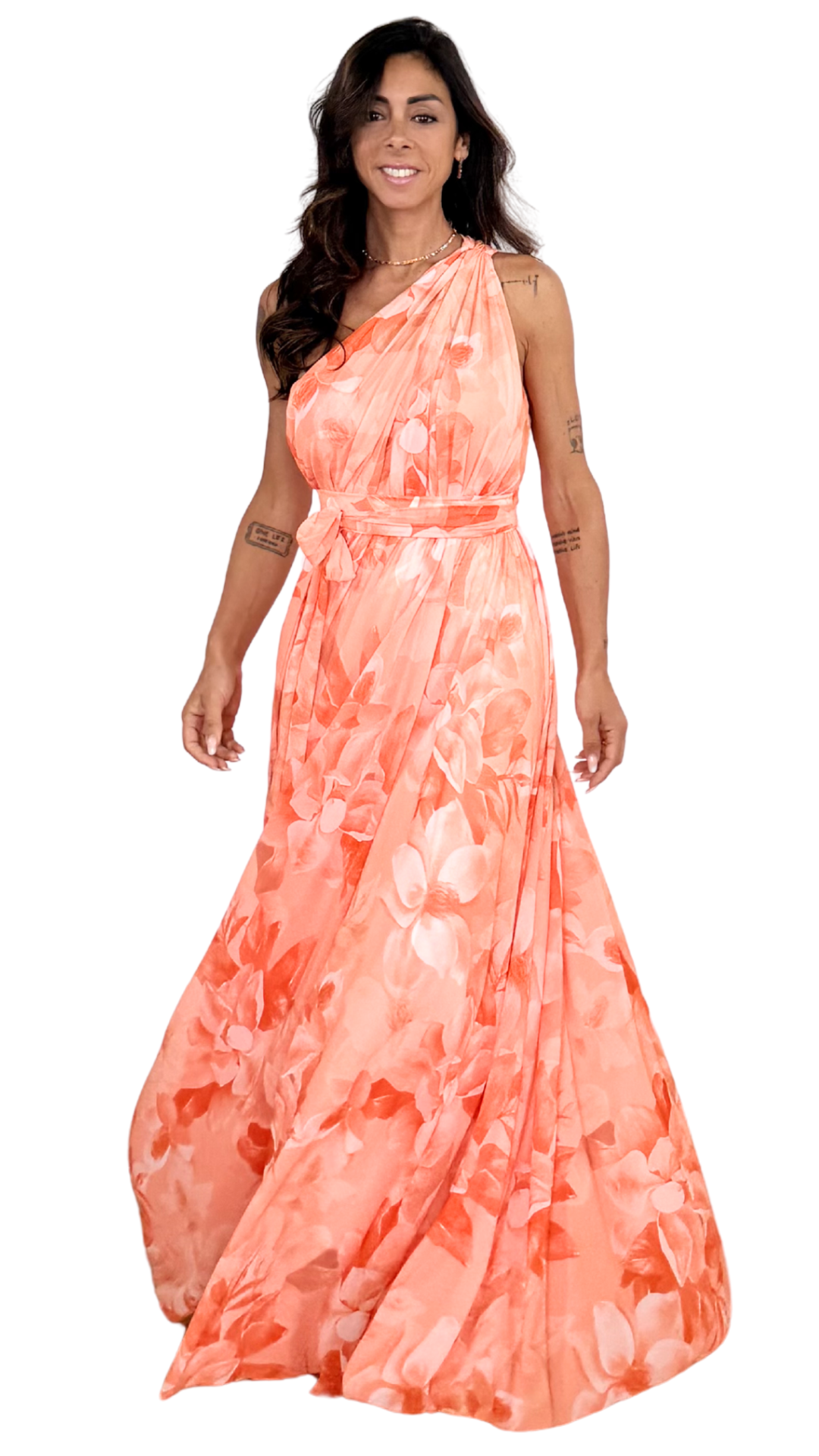 Abito Maxi "Coral Bloom"