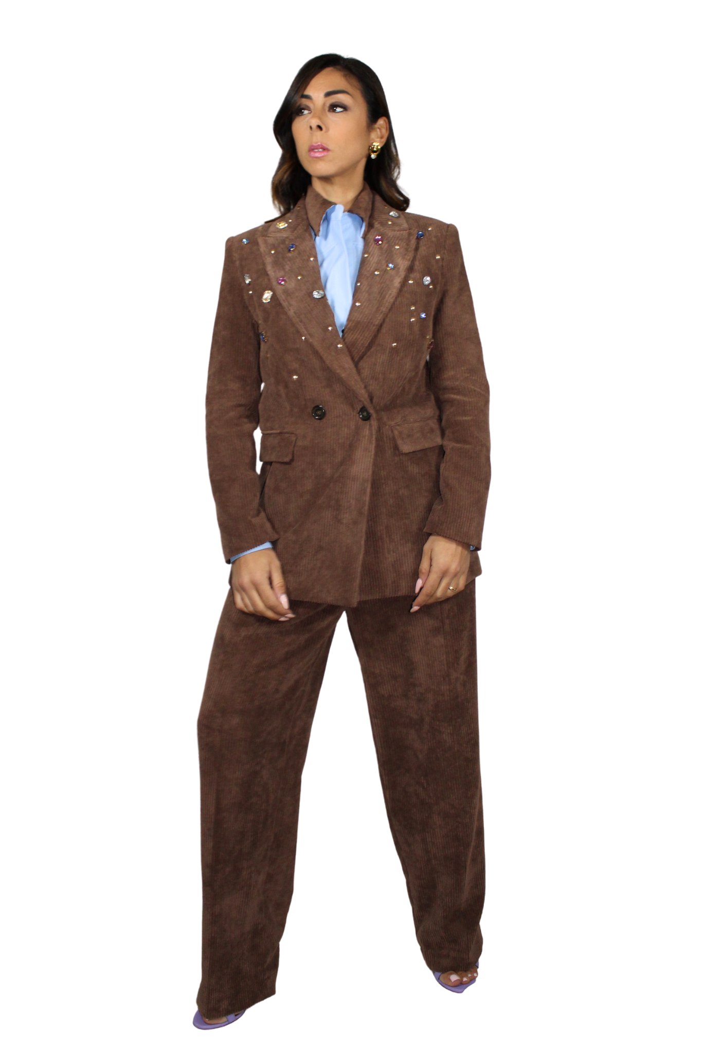 Pantalone Palazzo in Velluto by Maryley