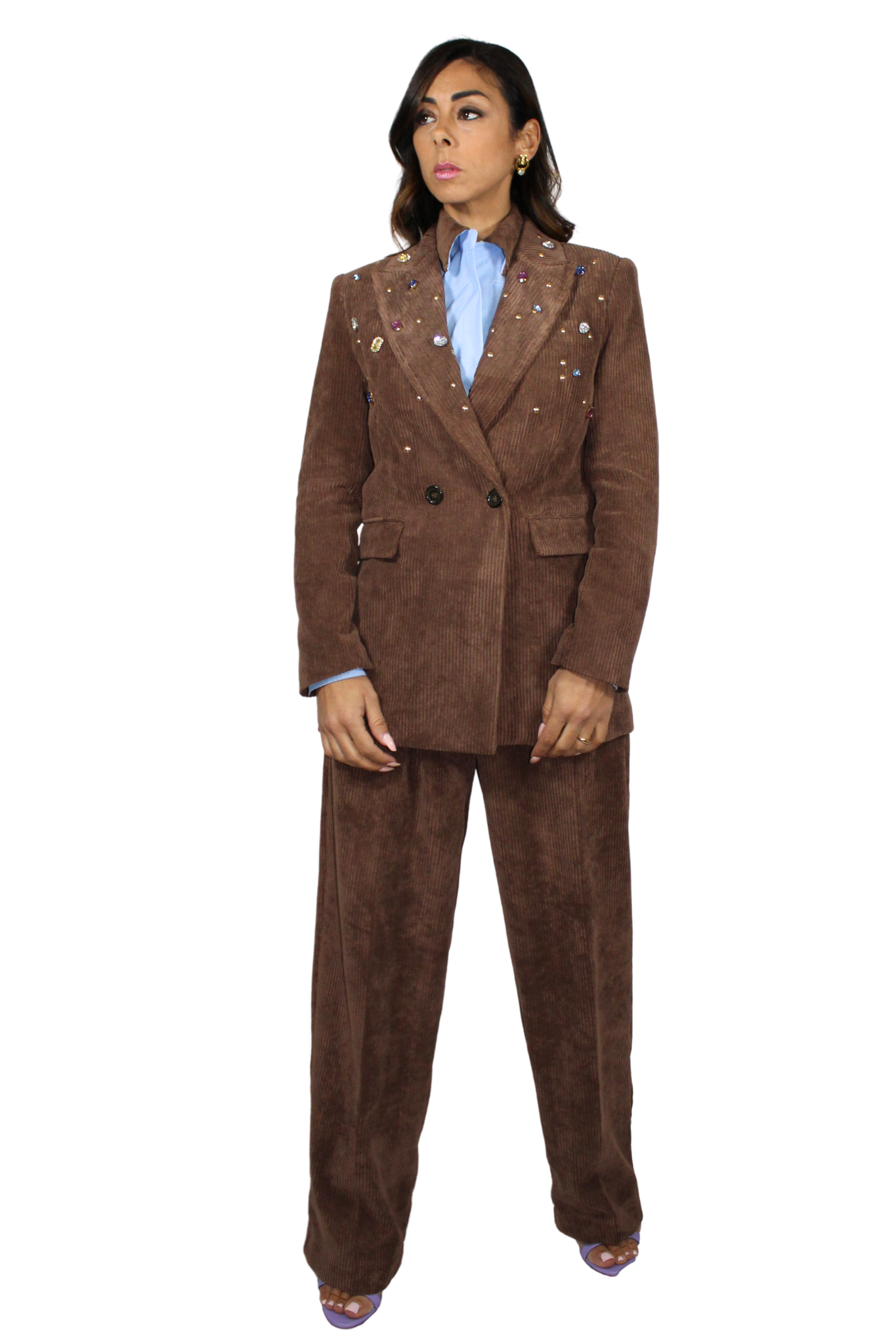 Pantalone Palazzo in Velluto by Maryley