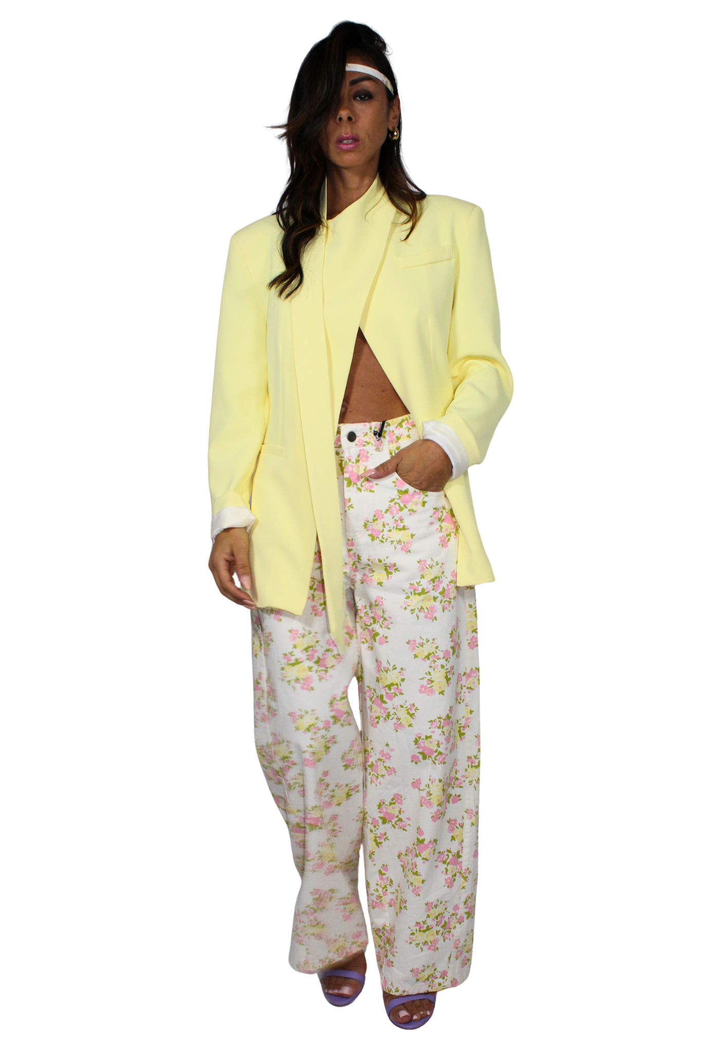 Pantalone fiori by Lumina