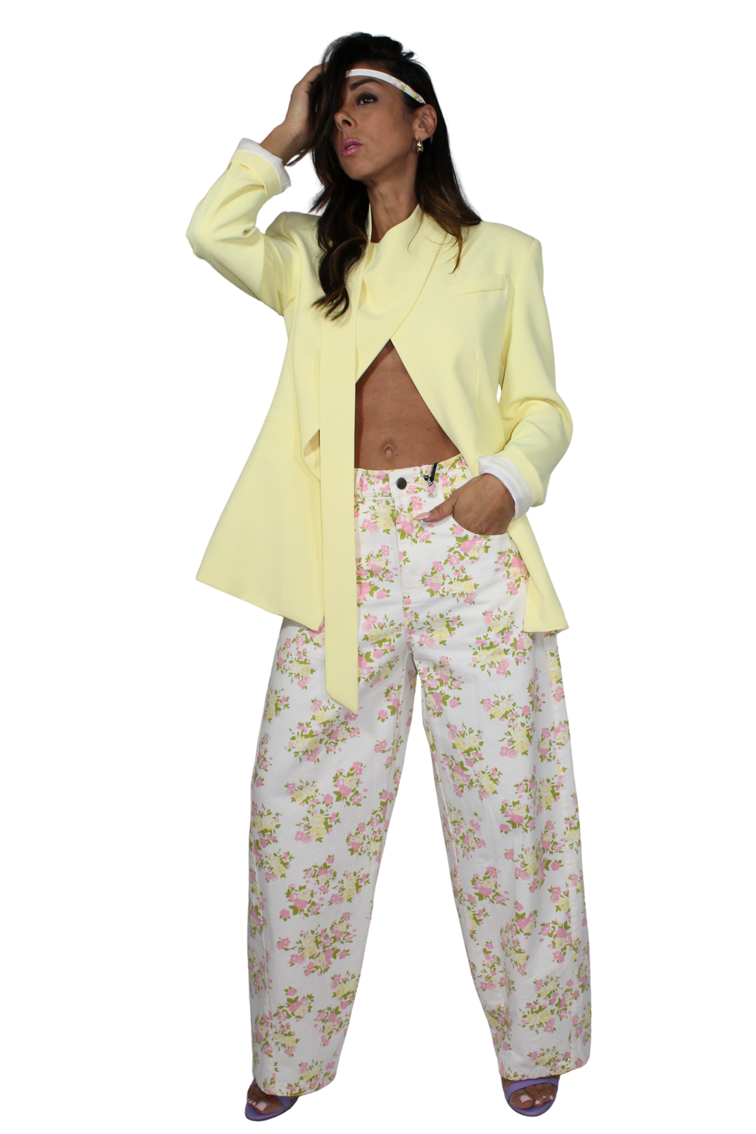 Pantalone fiori by Lumina