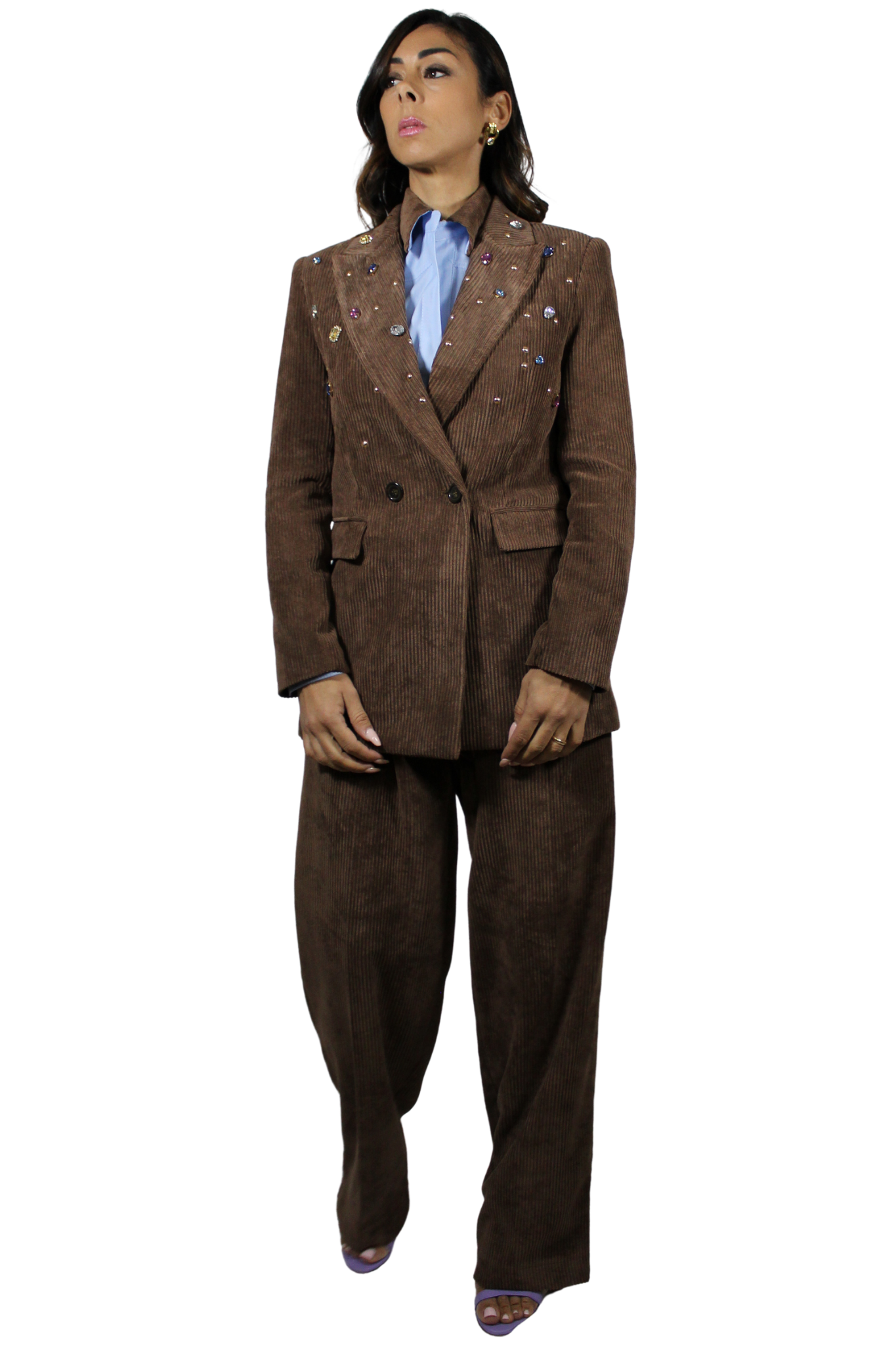Pantalone Palazzo in Velluto by Maryley