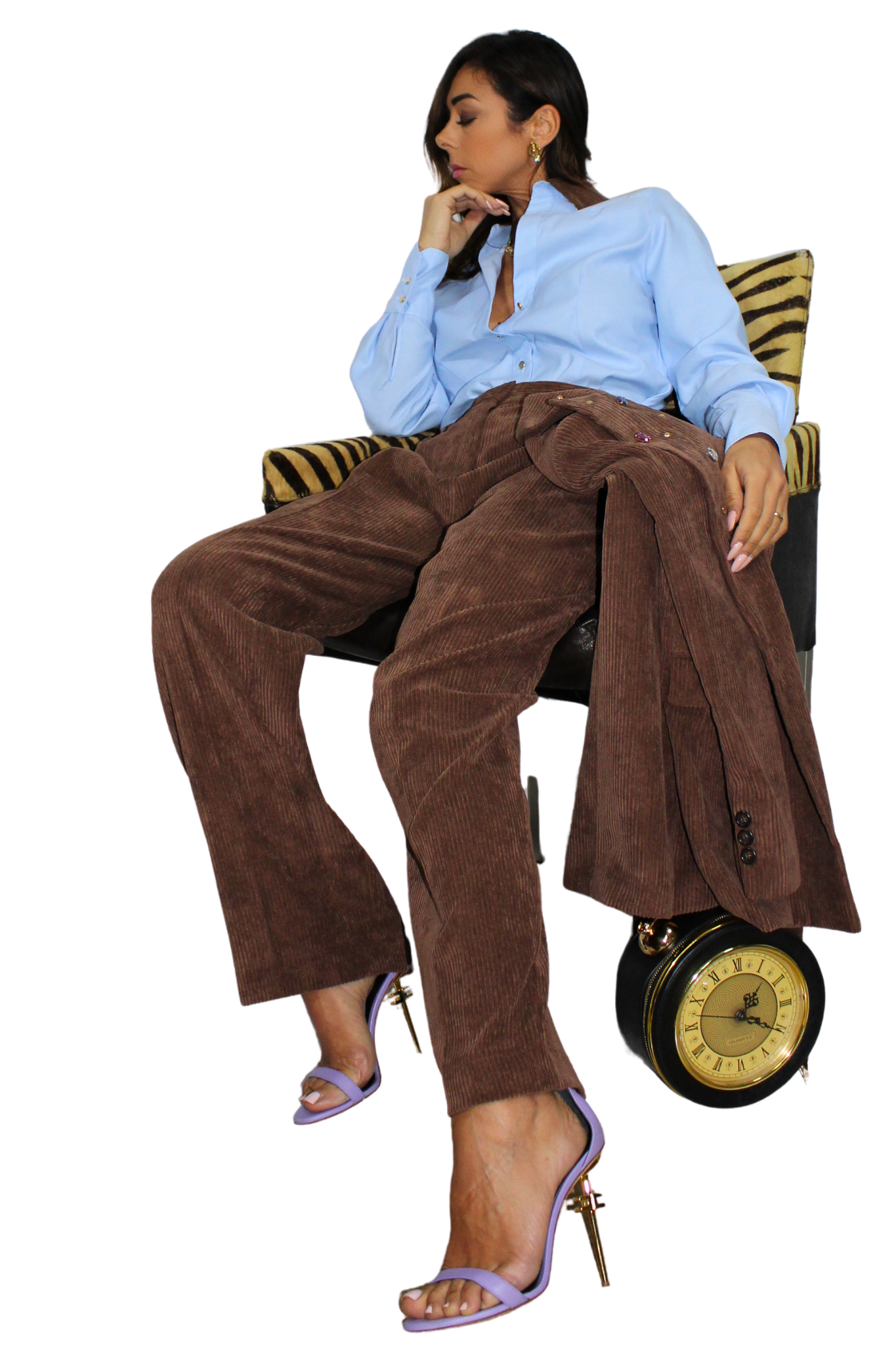 Pantalone Palazzo in Velluto by Maryley