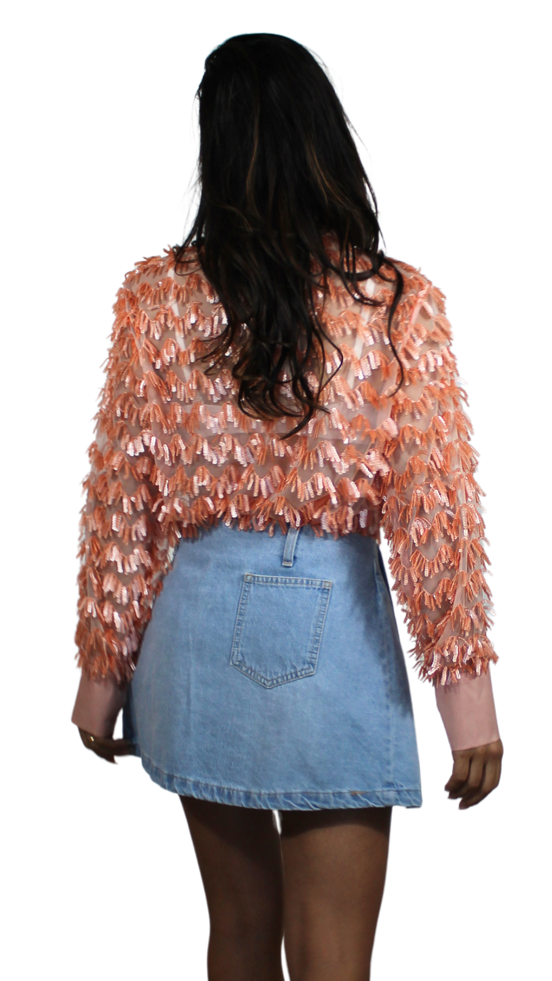 Camicia paillettes 3D