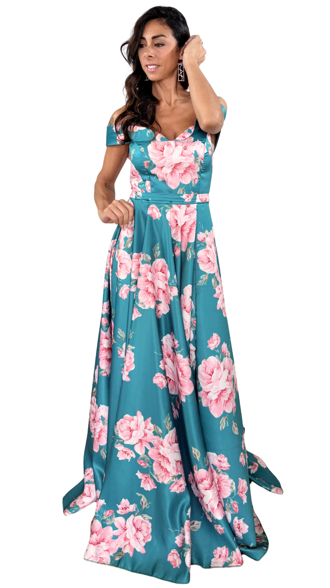 Abito Maxi "Fiori di Pesco"