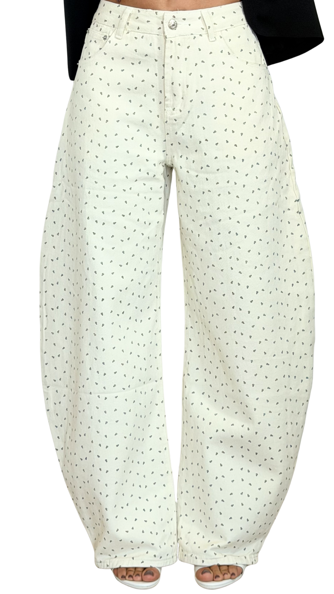 Pantalone a Botte con Microfiori