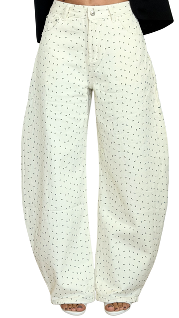 Pantalone a Botte con Microfiori