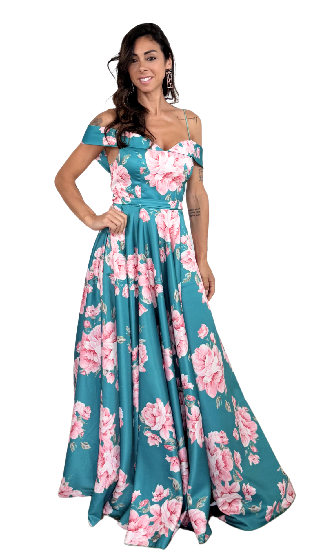 Abito Maxi "Fiori di Pesco"