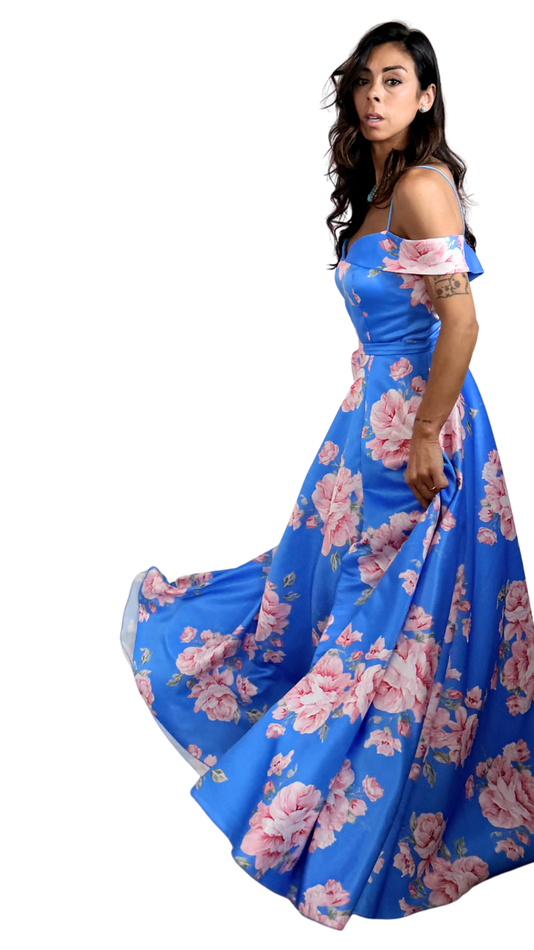 Abito Maxi "Fiori di Pesco"