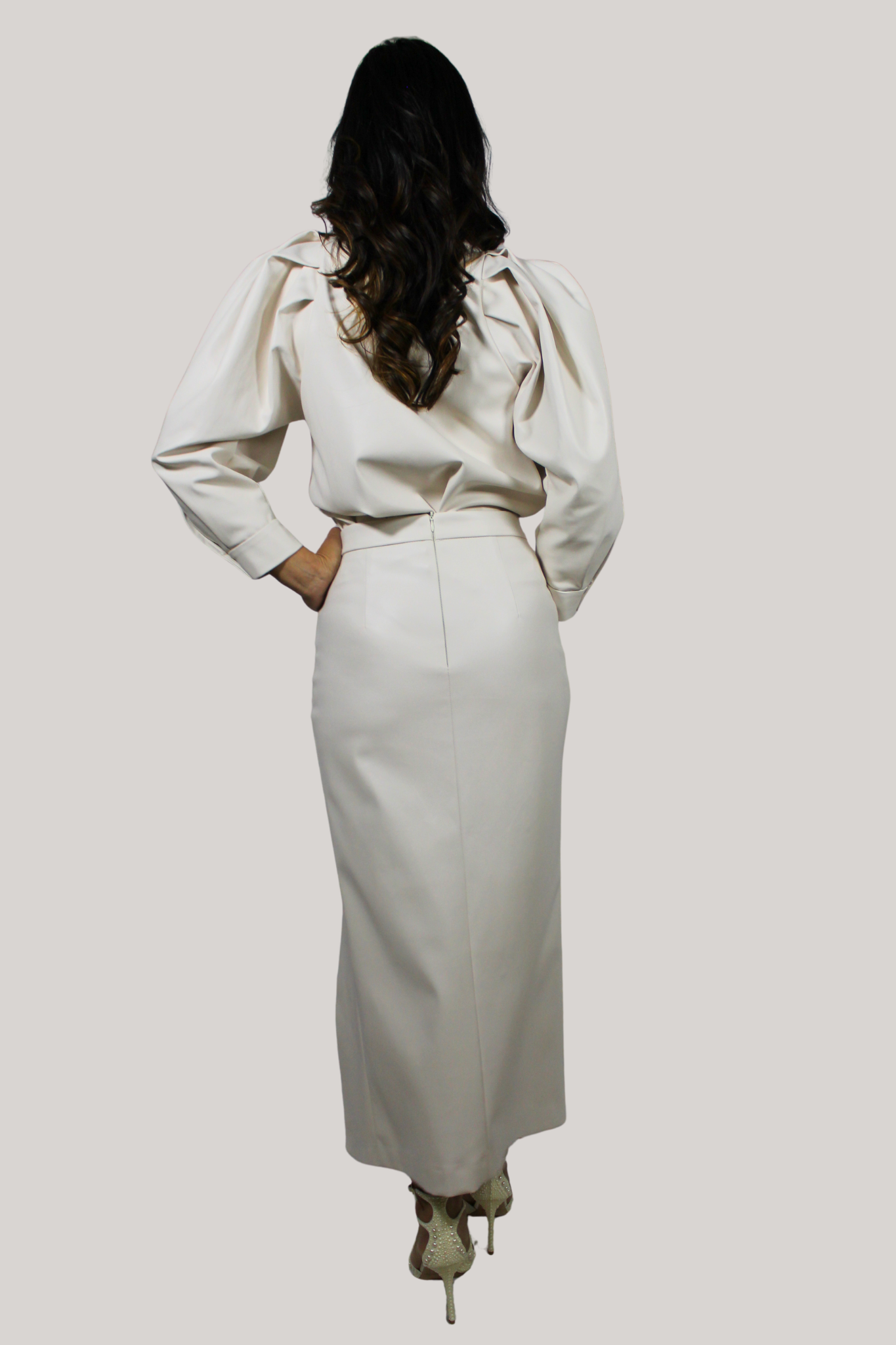Gonna Ecopelle midi Essential by Kontatto