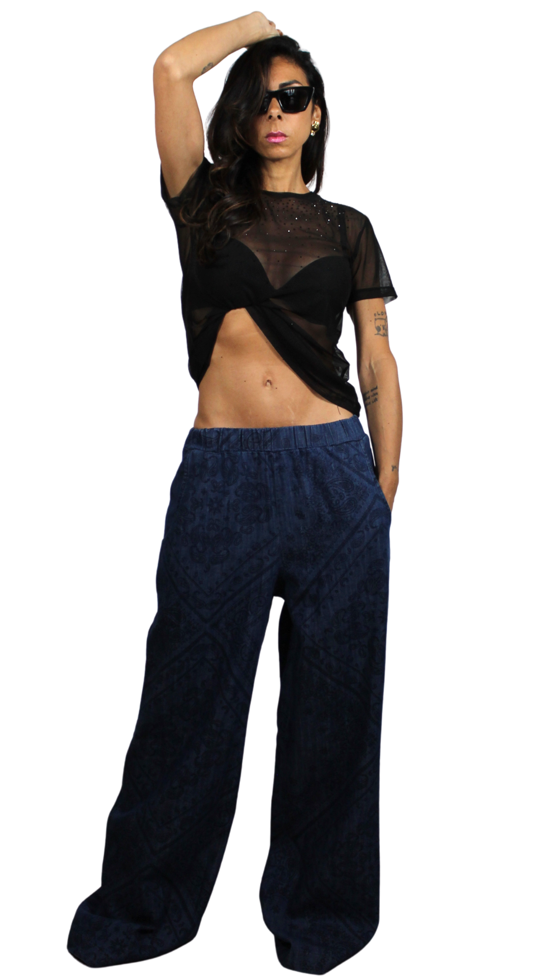 T-shirt Trasparenze e Strass